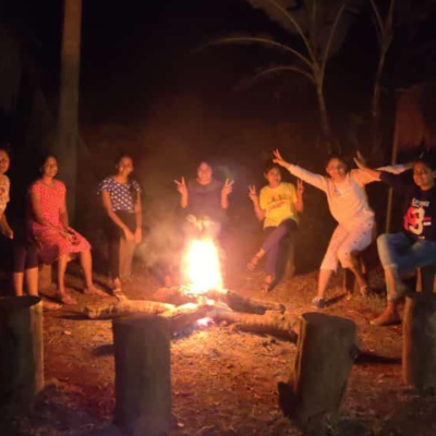 Night fire camp activity