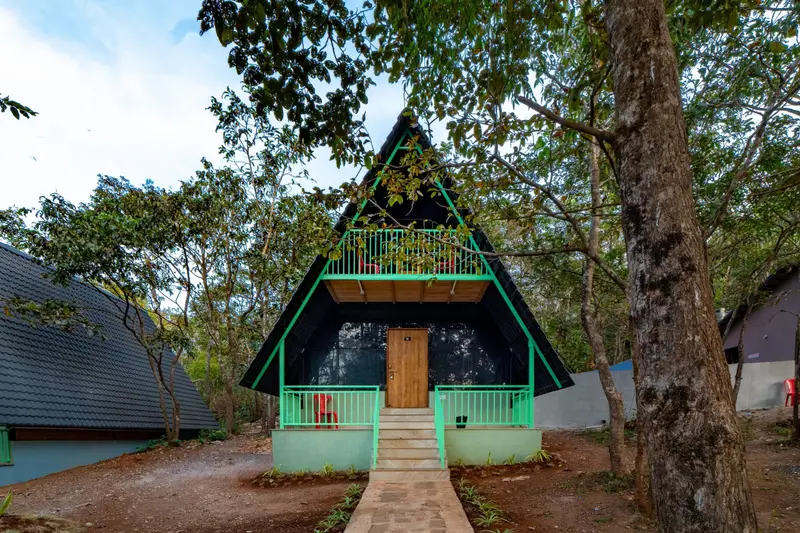 A-frame cottage at Verdant Cottages